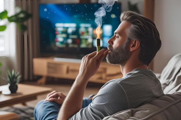 CBD devant la télé